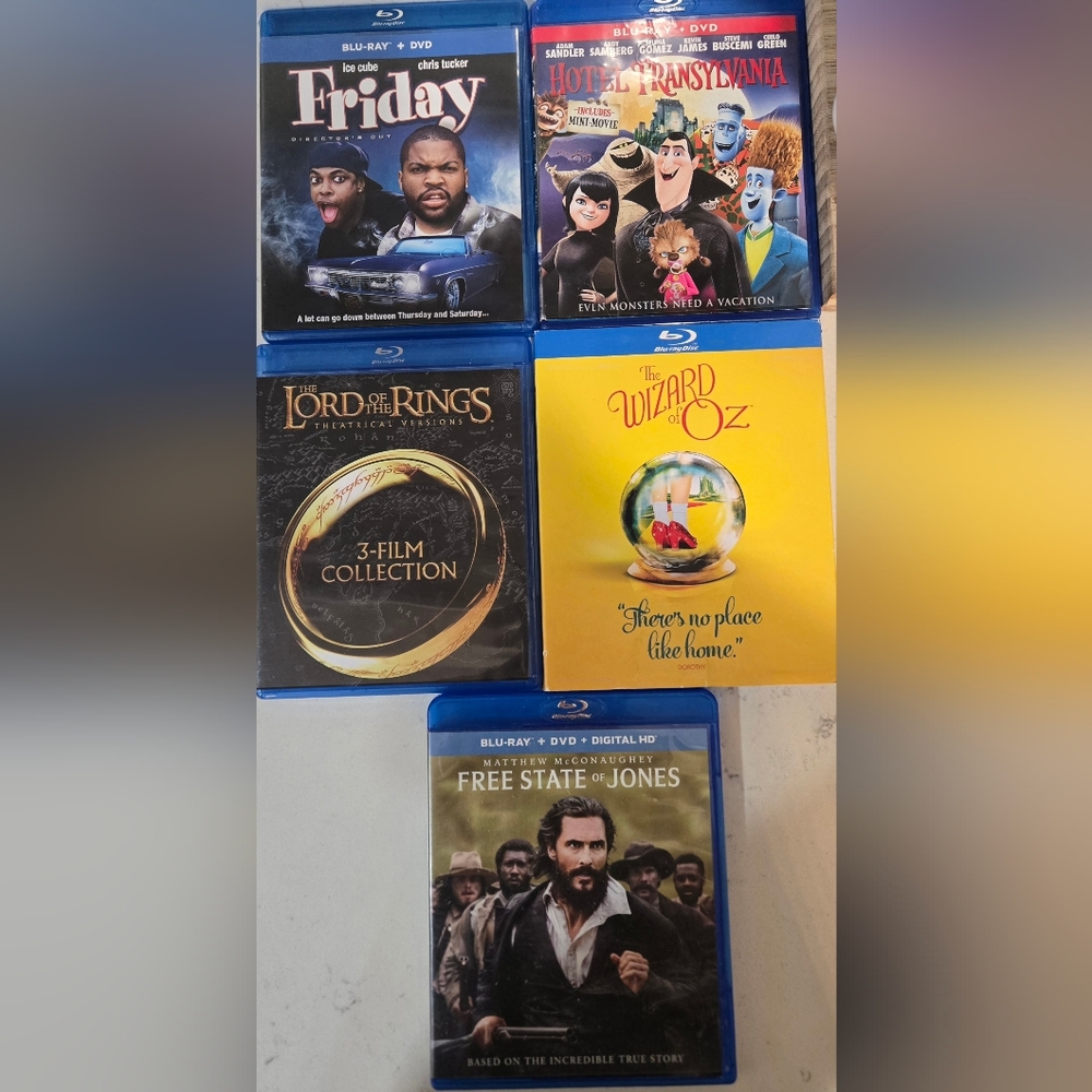 5 Blu-ray DVD Collection - Great Condition